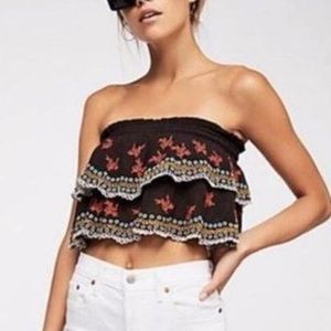 Free people ruffle crop top